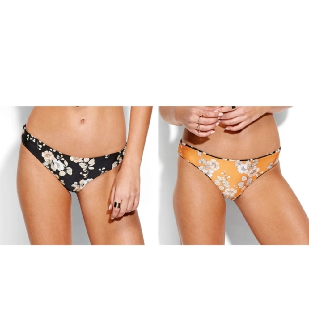 Seafolly Splendour Reversible Hipster‎ Bikini Bottom Black Honey US 12